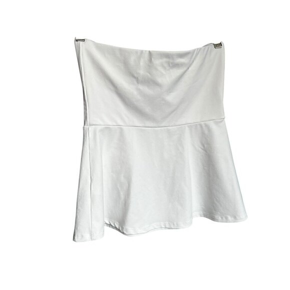 SUSANA MONACO ESSENTIAL FLARED TUBE TOP IN WHITE, SMALL - Picture 3 of 4